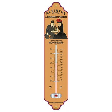 Thermomètre métal ABSINTHE PERNOT déco publicité rétro vintage