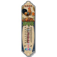 Thermomètre métal BIERE GALLIA déco publicité rétro vintage