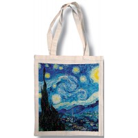 Sac Coton couleur LA NUIT ÉTOILÉE Van Gogh 1889 déco artistique rétro vintage