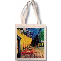 Sac Coton couleur TERRASSE DU CAFÉ Van Gogh 1888 déco artistique rétro vintage