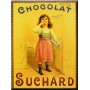 Plaque métal Chocolat SUCHARD petite fille 40 x 30 cm déco rétro vintage