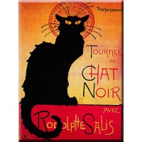 Plaque métal TOURNÉE DU CHAT NOIR de Rodolphe Salis 40 x 30 cm déco rétro vintage