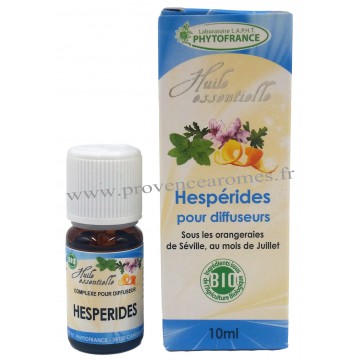 HESPÉRIDES Huiles Essentielles BIO complexe Phytofrance pour diffuseur