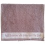 Serviette d'invité brodée SAVON DE MARSEILLE couleur Parme