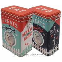 Boîte hermétique TREATS Good CAT rétro vintage collection