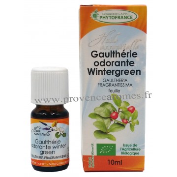 GAULTHÉRIE WINTERGREEN Huile Essentielle BIO Phytofrance 10 ml
