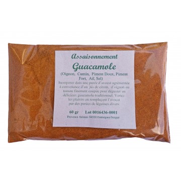 Assaisonnement pour Guacamole Sachet de 60 gr