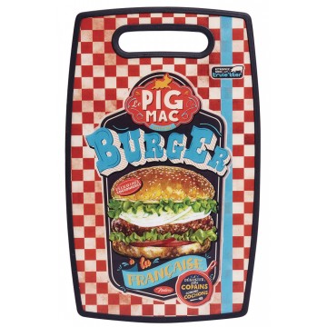 Planche à découper BURGER PIG MAC Natives déco rétro vintage