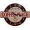 Horloge en bois COFFEE PLACE déco rétro vintage