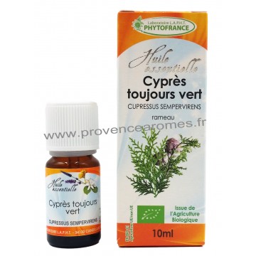 CYPRÈS TOUJOURS VERT Huile Essentielle BIO Phytofrance 10 ml