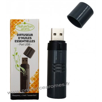 Diffuseur d'Huiles Essentielles Port USB Noir - Nature Sun aroms