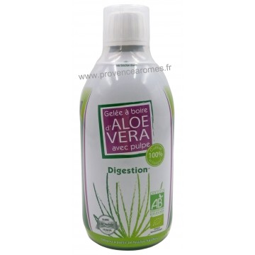 Gel à boire d'ALOÉ VÉRA pur Bio avec pulpe - DIGESTION - 500 ml - Biotechnie Cosmédiet