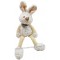 Peluche Grand Lapin blanc pattes rayées jaune