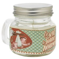 Bougie Mason Jar BONNE NOUVELLE Natives déco rétro vintage