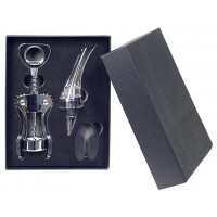 Coffret sommelier accessoires vin - tire-bouchon à leviers bras, coupe capsule, bec verseur,