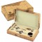 Coffret sommelier déco mappemonde 4 accessoires vin - tire-bouchon, collier anti-gouttes, bouchon inox, bec verseur