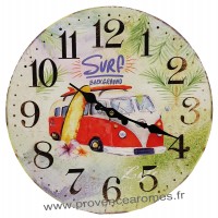 Horloge VAN SURF BACKGROUND déco rétro vintage