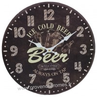 Horloge ICE COLD BEER déco rétro vintage