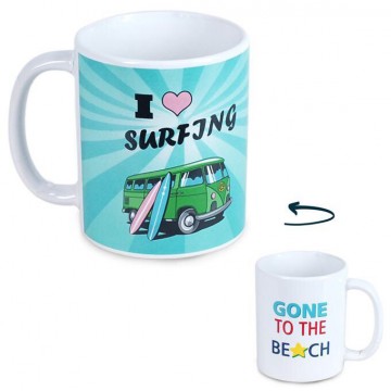 Mug VAN VERT GONE TO THE BEACH déco rétro vintage