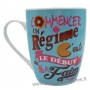 Mug COMMENCER UN RÉGIME C'EST LE DÉBUT DE LA FAIM Prose-Café