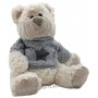 Peluche Ours avec pull gris étoile