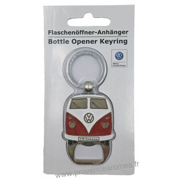 Porte-clés ouvre bouteille vw combi Volkswagen rouge Brisa rétro