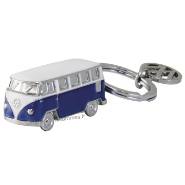 Porte-clés 3D vw combi Volkswagen bleu Brisa rétro vintage collection