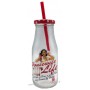 Petite bouteille de lait rétro avec paille déco pin-up vintage Housewife Life modèle 2