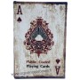 Livre boîte en bois jeu de cartes déco As de Pique rétro vintage