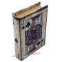 Livre boîte en bois jeu de cartes déco Valet de Pique rétro vintage