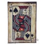 Livre boîte en bois jeu de cartes déco Valet de Pique rétro vintage