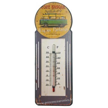 Thermomètre métal VAN Paradis du Surf déco rétro vintage