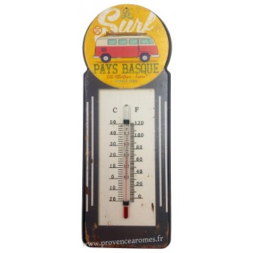 Thermomètre métal VAN LE SURF déco rétro vintage