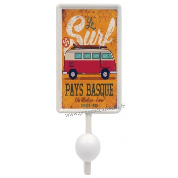 Patère métal 1 crochet VAN Le Surf déco rétro vintage