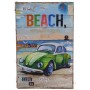 Livre boîte en bois déco Coccinelle BEACH rétro vintage