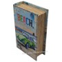 Livre boîte en bois déco Coccinelle BEACH rétro vintage 14 cm