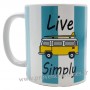 Mug VAN jaune Live Simply déco rétro vintage