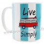 Mug VAN ROUGE Live Simply déco rétro vintage