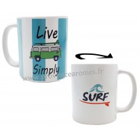 Mug VAN VERT Live Simply déco rétro vintage