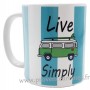 Mug VAN VERT Live Simply déco rétro vintage