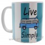 Mug VAN BLEU Live Simply déco rétro vintage