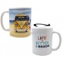 Mug VAN JAUNE LIFE is better at the beach déco rétro vintage