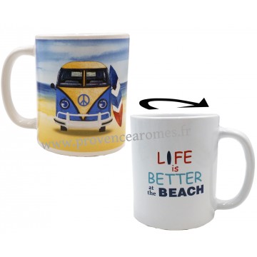 Mug VAN BLEU LIFE is better at the beach déco rétro vintage