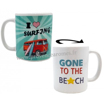 Mug VAN ROUGE GONE TO THE BEACH déco rétro vintage
