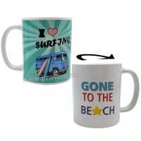 Mug VAN BLEU GONE TO THE BEACH déco rétro vintage