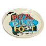 Dessous de verre en métal PIZZA BIÈRE FOOT Natives déco rétro vintage