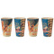 Coffret de 4 Gobelets bambou J'VEUX DU SOLEIL Natives déco rétro vintage