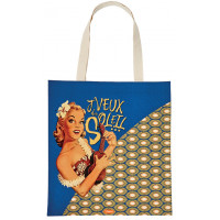 Sac coton Tot bag J'VEUX DU SOLEIL Natives déco rétro vintage