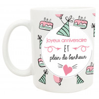 Mug JOYEUX ANNIVERSAIRE collection mugs petits messages