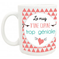 Mug COPINE TROP GÉNIALE collection mugs petits messages